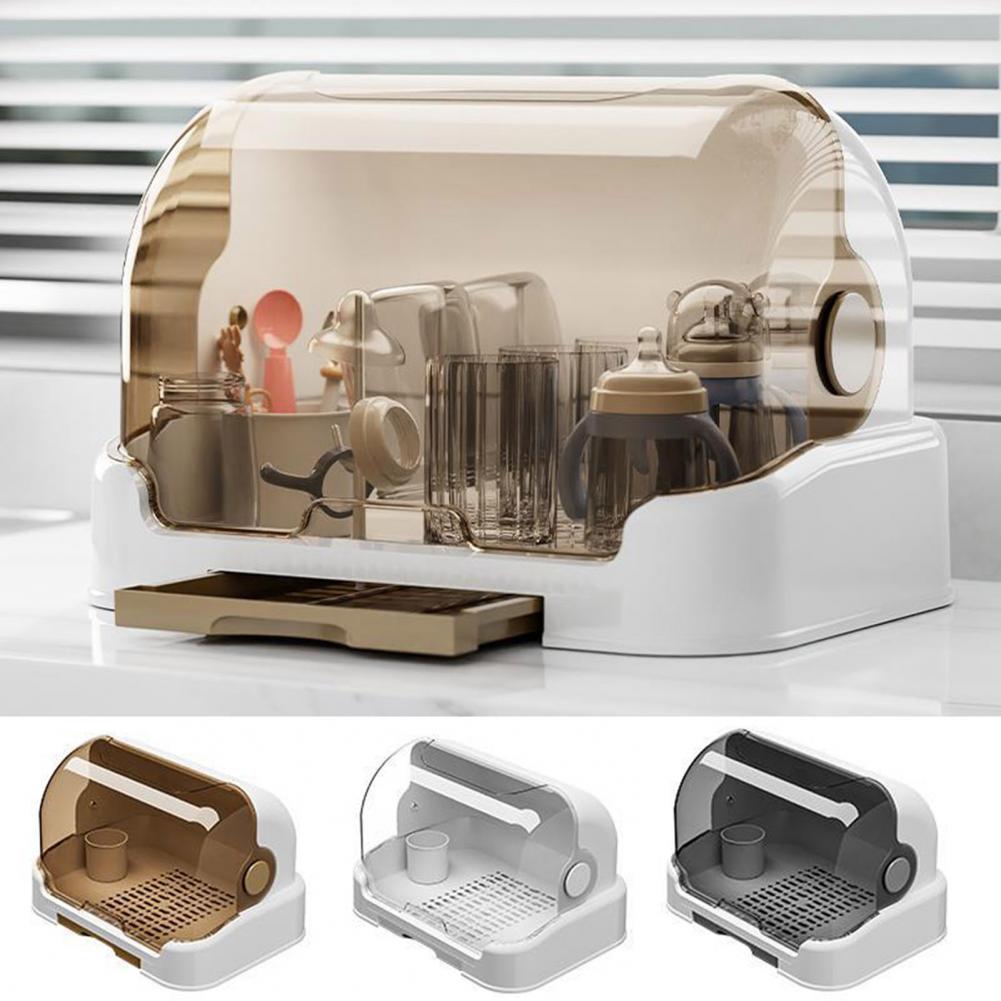 Boîte de rangement transparente pour biberons, séchage des biberons T1, capacité de vidange parfaite, facile