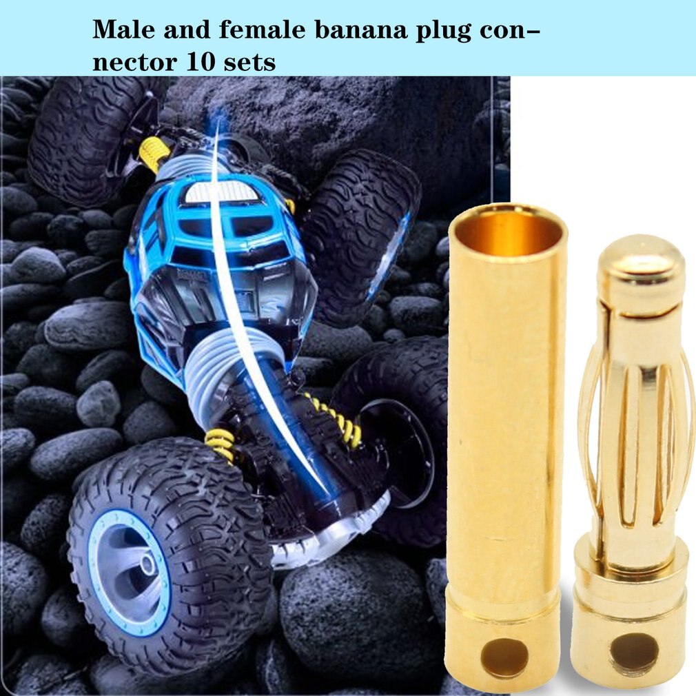 4.0mm Male and female banana plug 10 sets of connectors 0ML 10pcs male connector 10pcs female connector set