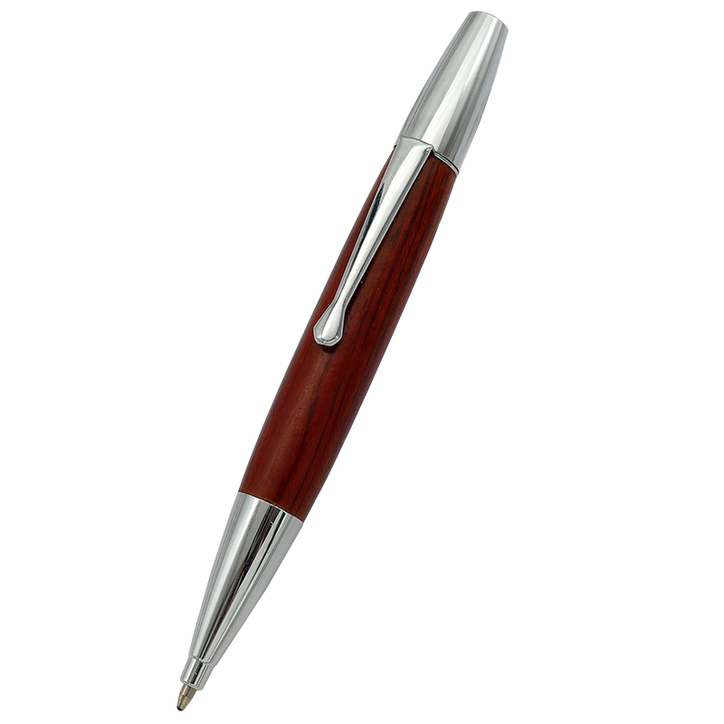 Wancher stylo à bille en bois massif rouge classique rétro métal signature neutre