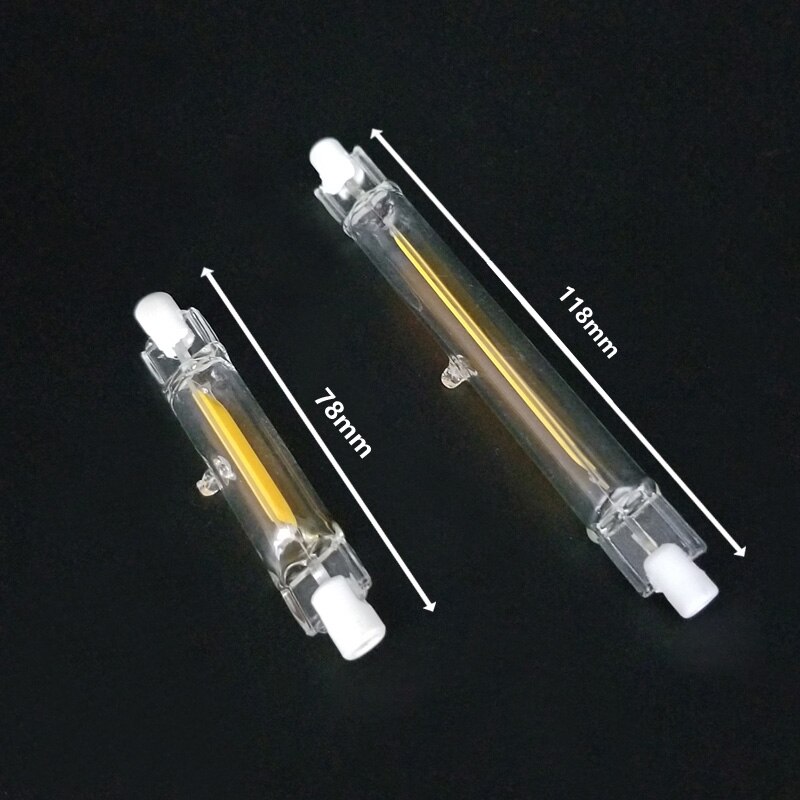 Dimmbare Glas Rohr J78 R7s 15W 78mm led glühbirne J118 R7s cob lampe birne 30W 118mm mais licht AC 220-240V Ersetzen Halogen lampe
