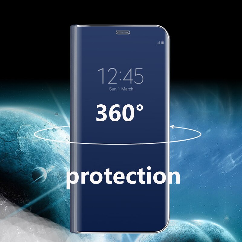 Dla huawei p40 lite E przypadku inteligentne lustro klapki przypadki dla huawei p 40 światła E p40lite p40liteE telefon pokrywa stojak book coque fundas
