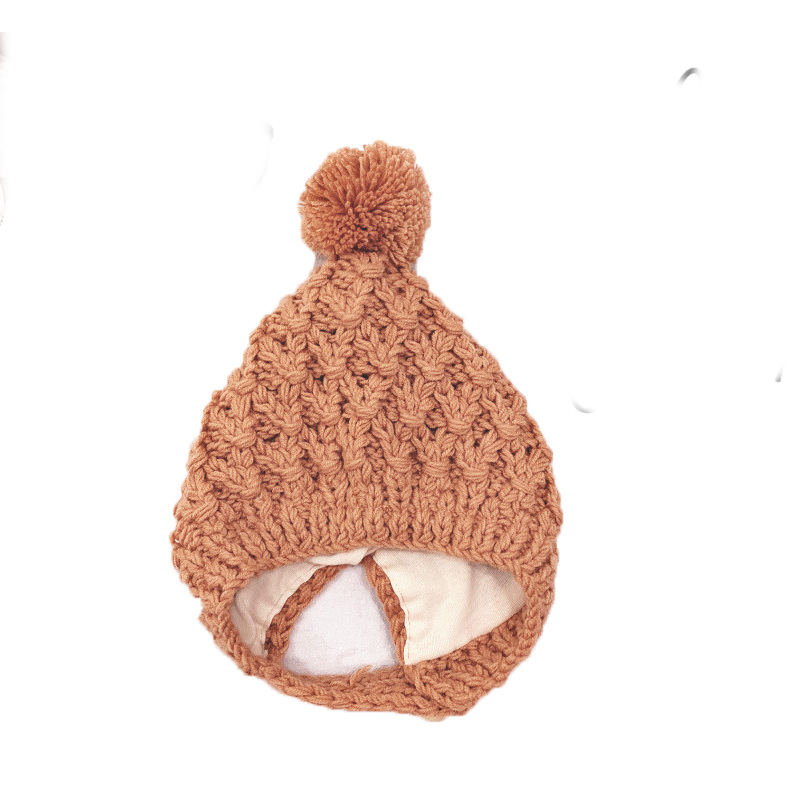 estilo niños sombrero de lana pequeña bola niños gorros tejidos 5 colores niña invierno accesorios gancho flor bebés todo fósforo Cap