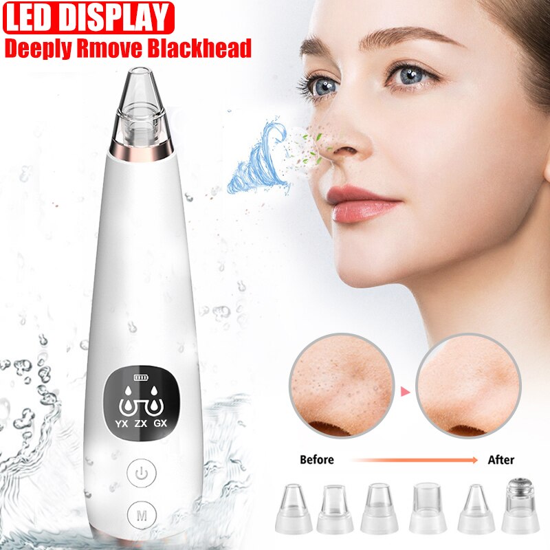 Microdermabrasion Blackhead Remover Vacuum Suction Face Pimple Acne Comedone Extractor Facial Pores Cleaner Skin Care Tools
