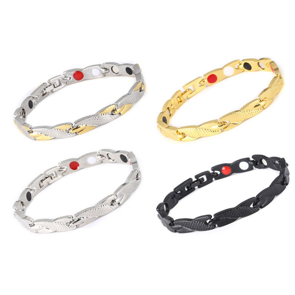 Hommes femmes Bracelet torsadé thérapie magnétique saine arthrite soulagement de la douleur Bracelet KS