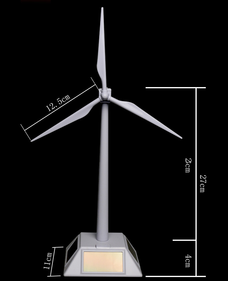 Solar Powered Windmills Model Wind Turbine Model ABS Plastic Toys Easy to Assembled Toys Desktop model