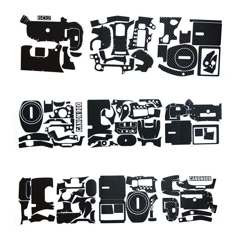 Film anti-rayures en Fiber de carbone pour Canon EOS 6D Mark II 6D2 6DII 80D 90D M6II M6 autocollant de protection bricolage décoration