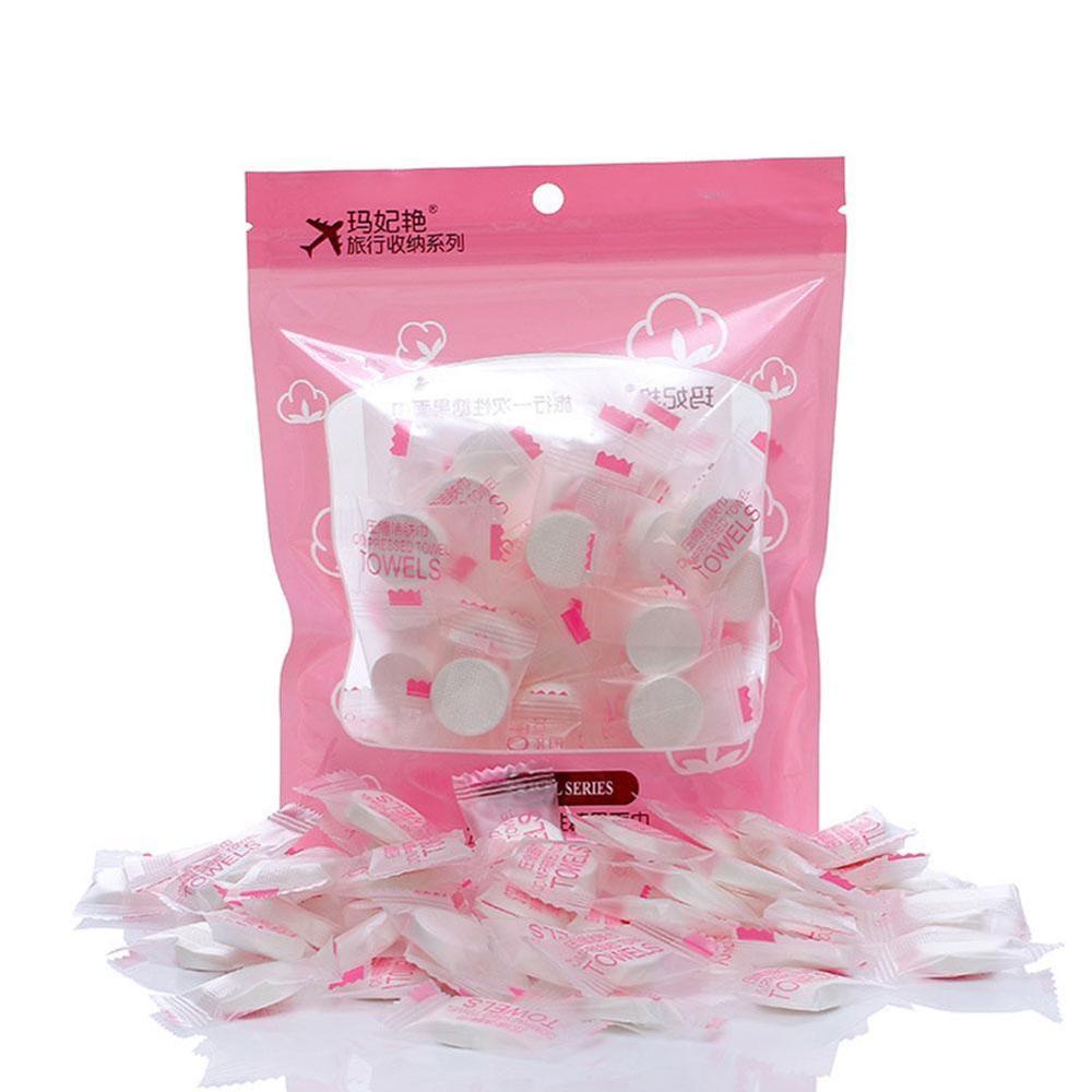 50pcs/lot Tissue Disposable Mini Portable Hand Compressed Face Cleaner Travel For Outdoor Towel Care Cotton P9Y9
