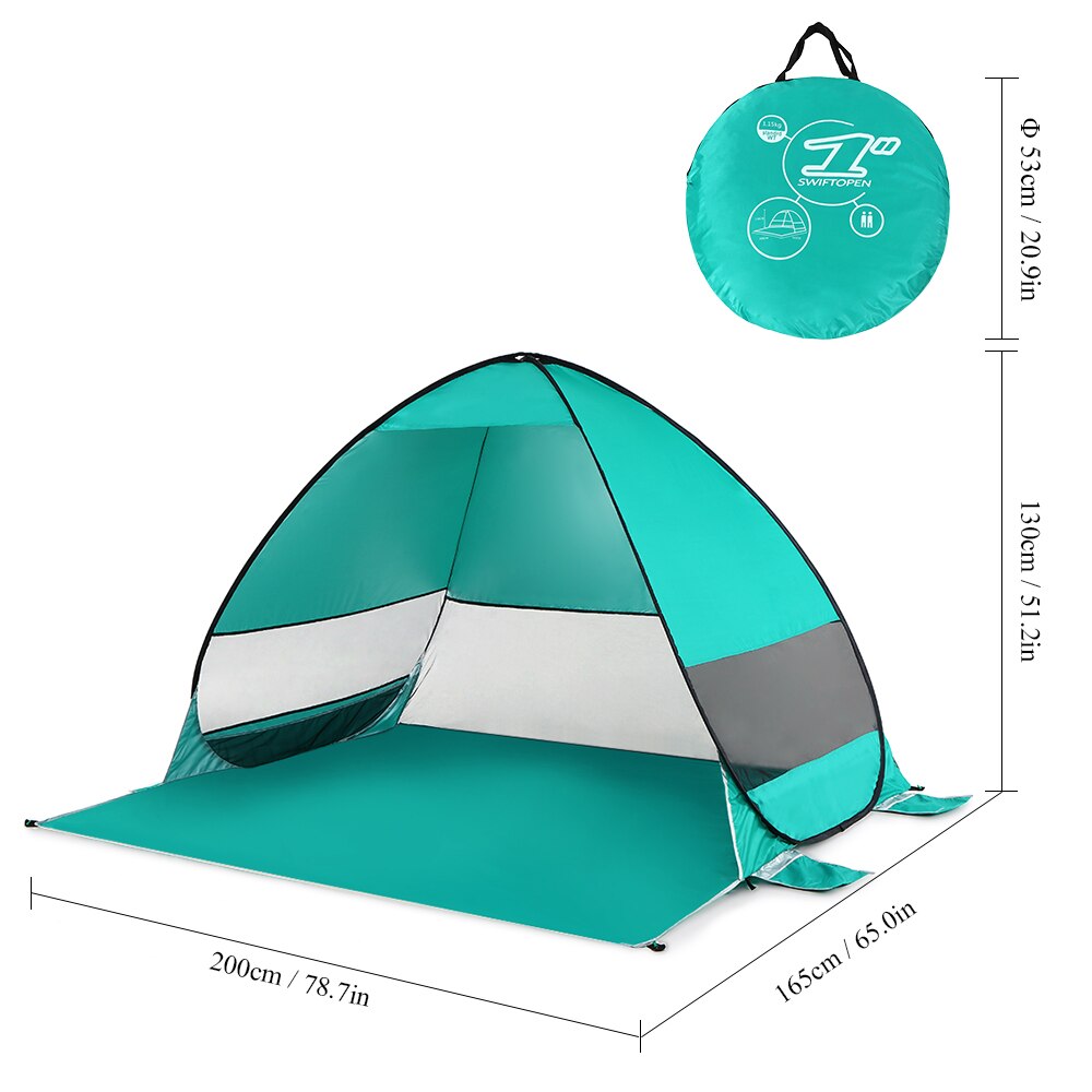 Automatic Pop Up Beach Tent Cabana Portable UPF 50+ Sun Shelter Camping Tent Fishing Hiking Canopy Outdoor Tent Awning