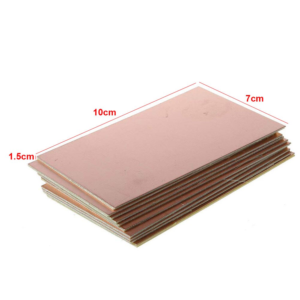10pcs Single Double Sided Copper Clad Plate Durable Portable FR4 Glass Fiber DIY Universal Printed Laminate Stable Circuit Board