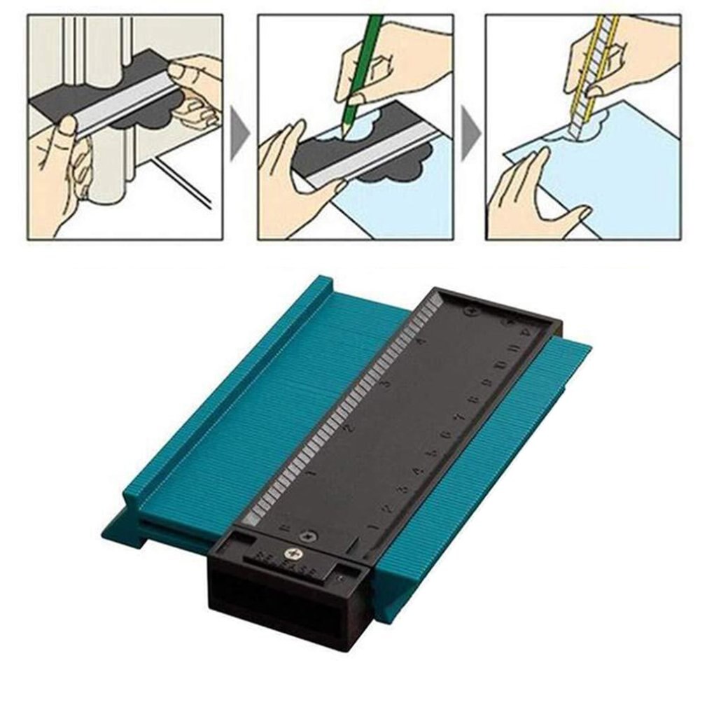 Plastic Irregular Shaper Profile Ruler Gauge Duplicator Contour Scale Template Curvature Scale Tiling Laminate Tools