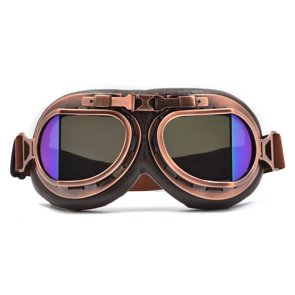 Gafas Retro para motocicleta, lentes clásicas Vintage para Motocross, Harley, piloto, Steampunk, ATV, casco de cobre