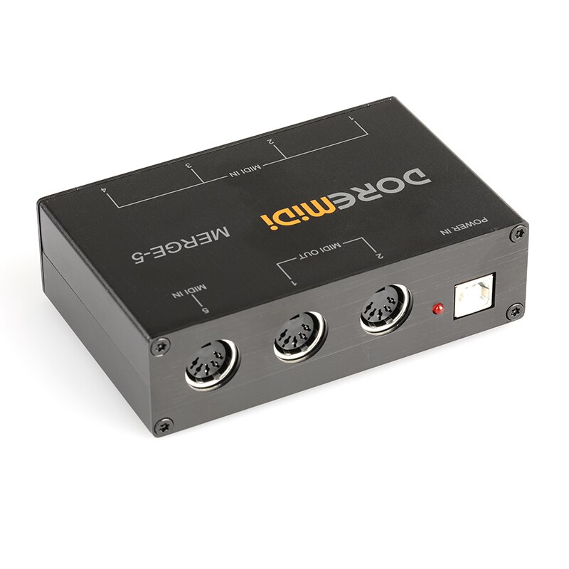Doremidi Upgrade Midi Fusie 5 Midi Input 2 Midi Uitgang Ondersteuning Usb Power Samenvoegen-5 Box Converter Adapter controller