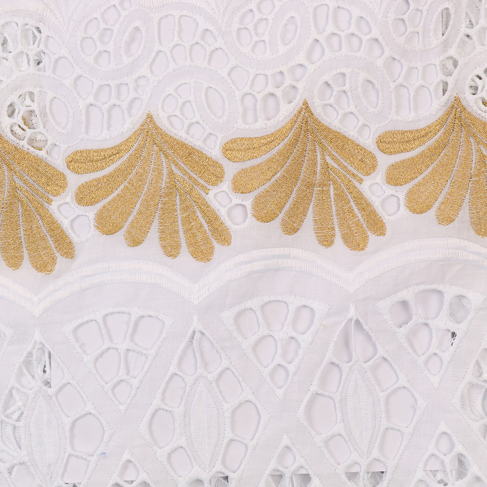 African Nigerian Dry Lace Fabric Pure Cotton Swiss Voile Lace in Switzerland for Sewing Dresses KS3114B