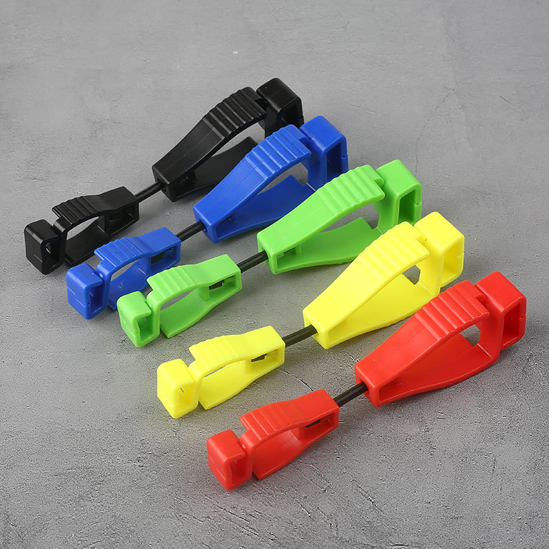 Pince à gants cintre porte-gant de sécurité en plastique gants de travail Clips pince de travail sécurité gants de travail garde outil multifonctionnel
