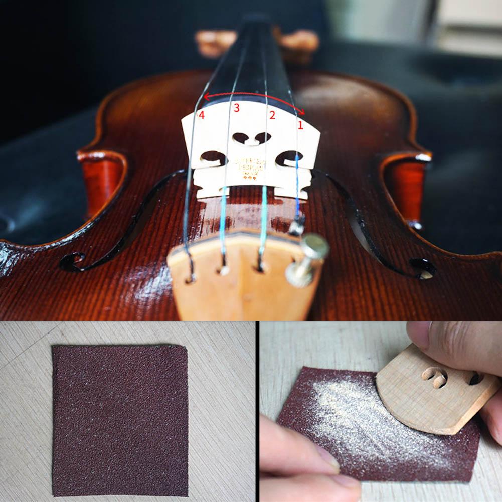 4 Uds. Puentes de violín madera de arce para 4/4-3/4 tamaño instrumento accesorios cuerdas de violín puente herramientas prácticas