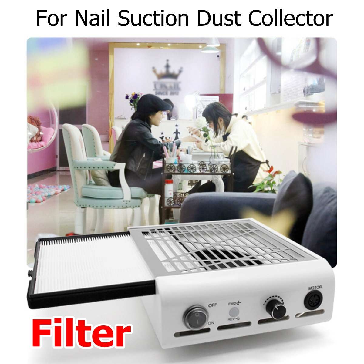 Nagel Stofafscheider 150W Stofzuiger Manicure Machine Sterke Macht Nail Fan Zuig Professionele Geschikt Voor Nail Salon