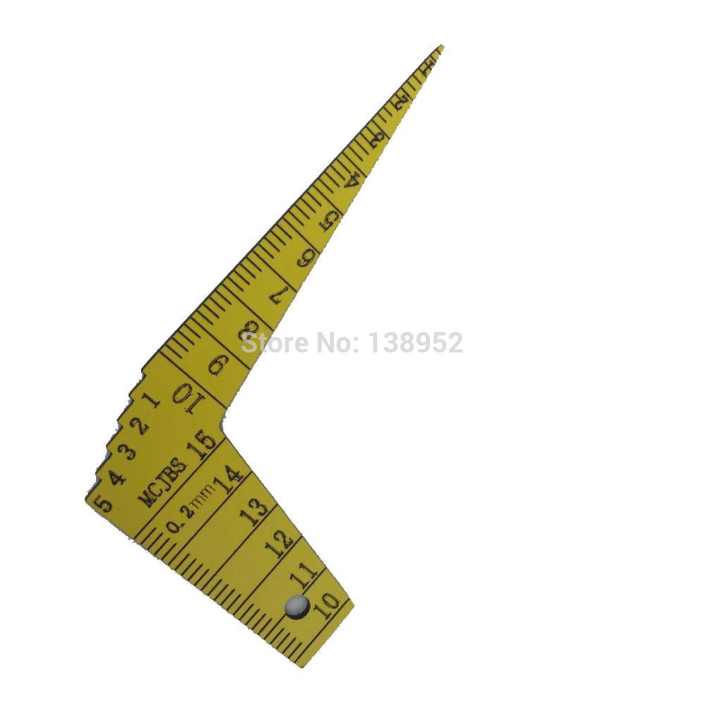 1pcs Japanese MCJBS plastic feeler gauge 1-15mm Taper Welding Feeler Gauge Gage Gap Ruler Automobile industry Measuring Tools