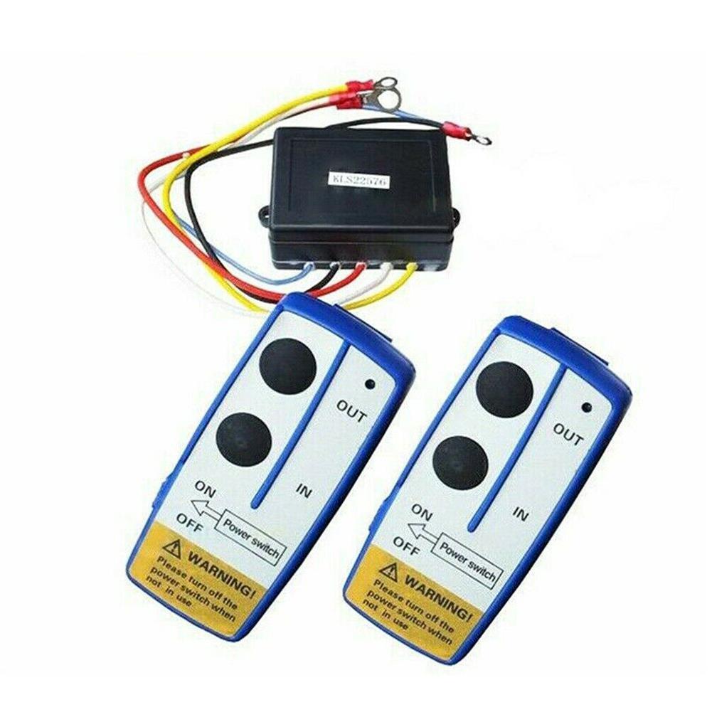 12V Car Wireless Winch Electric Remote Control Manual Transmitter Set Truck SUV Vehicle Trailer Kit Handset Switch Controller