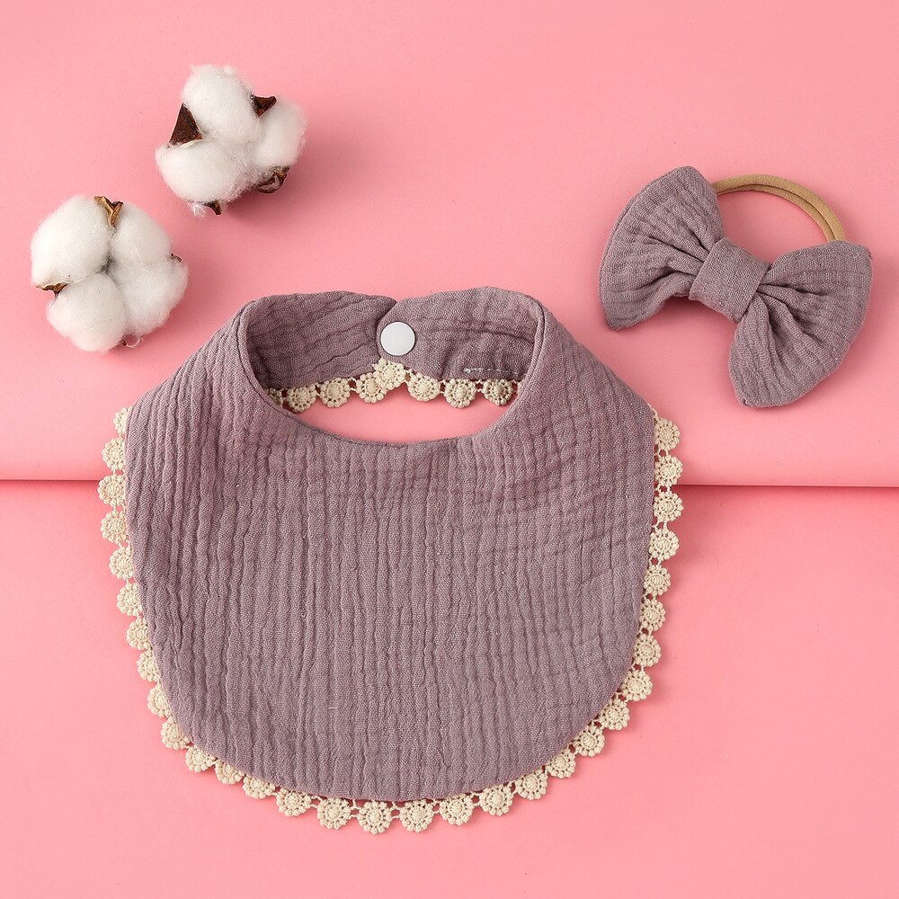 2 pezzi bavaglini per bambini triangolo doppio bavaglino in cotone nappa Saliva asciugamano fascia per bambini neonati ragazze grembiule bavaglini in cotone Bandana