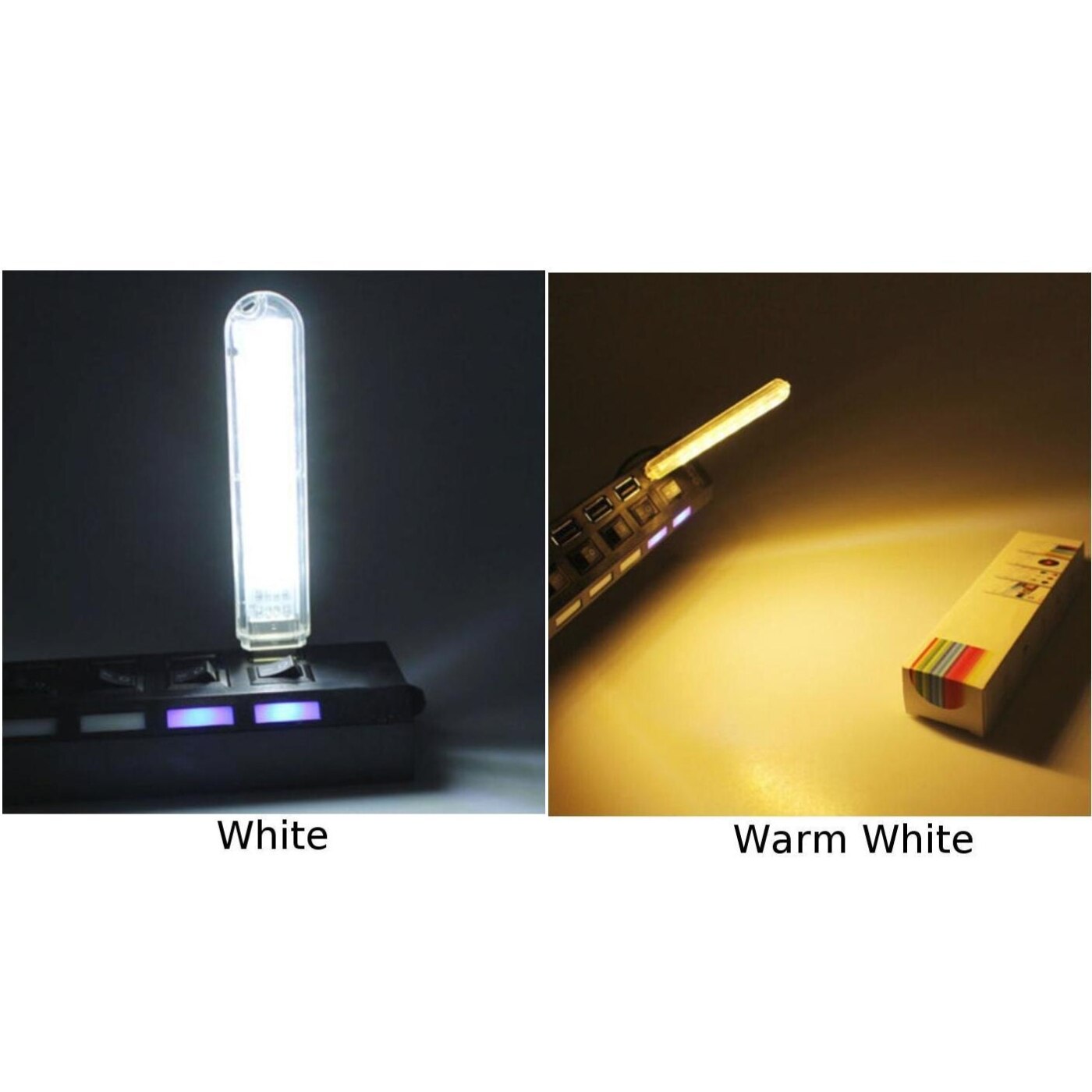 Draagbare Mini USB LED Lamp 8 Leds Verlichting Lamp Wit/Warm Wit 100*18*9mm Thuis tuin