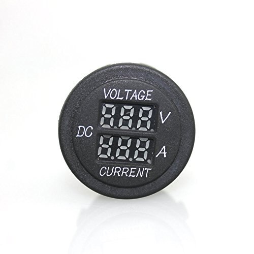 Car Motorcycle Red LED Digital Voltmeter Ammeter Amp Volt Tester Meter Guage and unused ABS