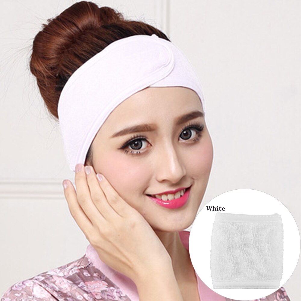 1pcs Soft Facial Hairband Make Up Wrap Head Band Cleaning Cloth Headband Adjustable Stretch Towel Shower Caps Hair Wrap