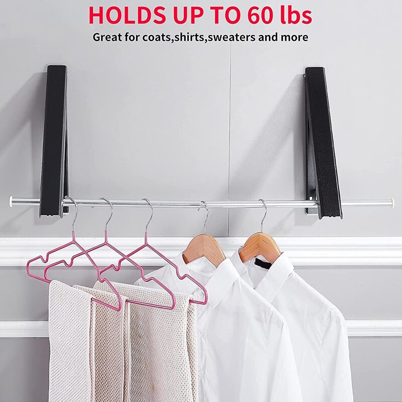 Retractable Clothes Rack-Laundry Room Drying Rack Wall Mounted Clothes Hanger Foldable Clothes Wall Hanger