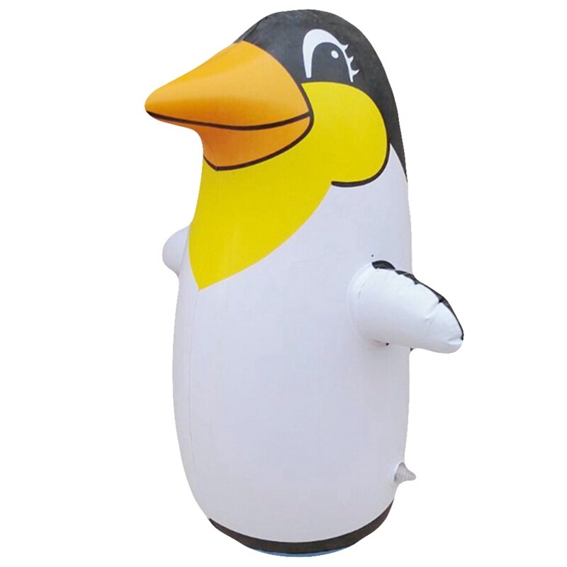 Outdoor Fun And Sports 36cm Inflatable Penguin Toys Soft Plastic Tumbler Inflatable Penguin For Children Play: Black