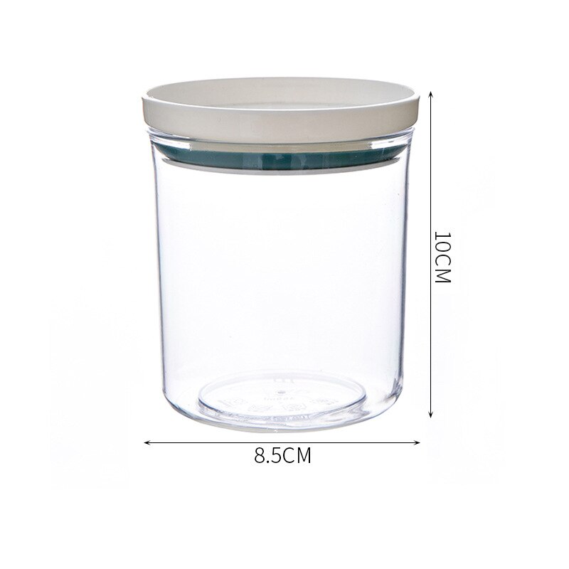 Keuken Voedsel Opslagtank Plastic Transparant Bus Multigrain Container Koelkast Vers Houden Doos Verzegelde Blikken Met Deksels: Blue 350ML