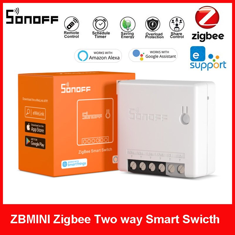 SONOFF MINI Zigbee 3.0 DIY Smart Switch Two Way Switch APP Remote Control Work With SONOFF ZB Bridge Smartthing Alexa Smart Home
