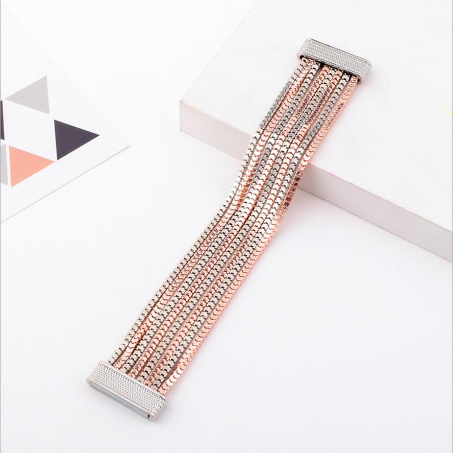 Finden Mich Jahrgang mehrschichtig Magnet wickeln Armbänder & Armreifen für Frauen Schmuck boho Punk lange Kette Armbinde: Rose Gold