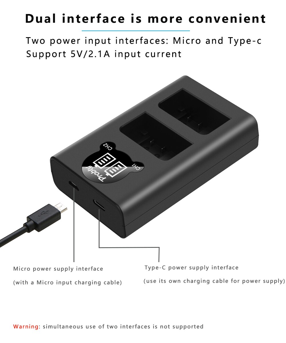 EN-EL25 ENEL25 Batería recargable de iones de litio de 1880 mAh con cargador LED para Nikon Z30 Z50 ZFC Z 50 Z FC