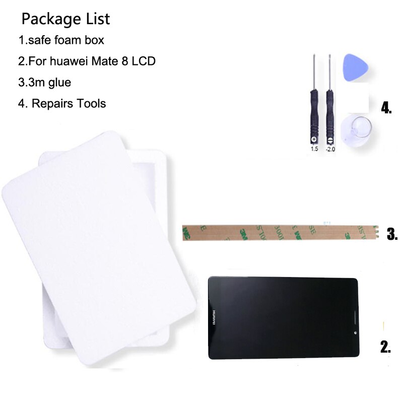 6.0 cal dla Huawei kumpel 8 wyświetlacz LCD + montaż digitizera ekranu dotykowego wymiana + rama dla Huawei kumpel 8 NXT-L29