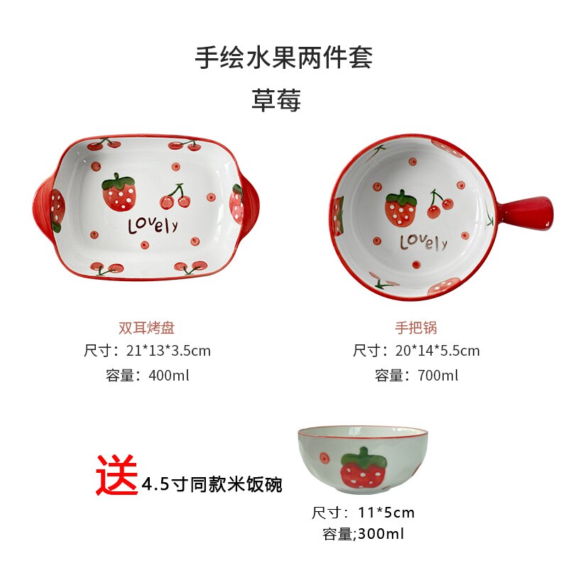 Kawaii Square Baby Plate Sets Dinner Enamel Cutlery Set Cheese Dishes Plate Decoration Vajilla Completa Kitchen Tableware