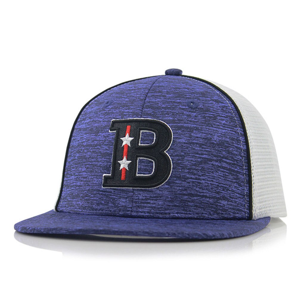 [aetrends] hip hop hat mesh flad baseballkasket cool kasketter og hatte til mænd z -9968: Blå