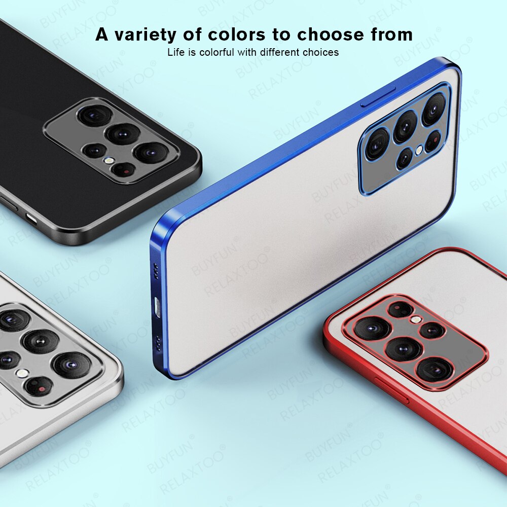 For Samsung S22 Ultra Clear Matte Protector Case For Sansung Galaxy S22 Plus S 22 22S S22Ultra S22Plus Shockproof Cover Fundas