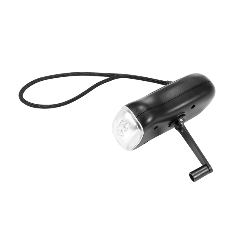 Mini Portable Hand Crank Dynamo 3 LED Hand Crank Powered Flashlight Household Outdoor Emergency Camping Torch D5QC