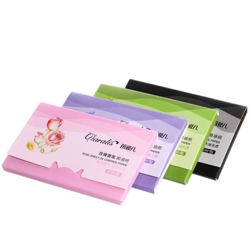 80 stks Facial Absorberend Papier Olie Absorberende Vel Gezicht Verfrissende Olie Blotting Sheets