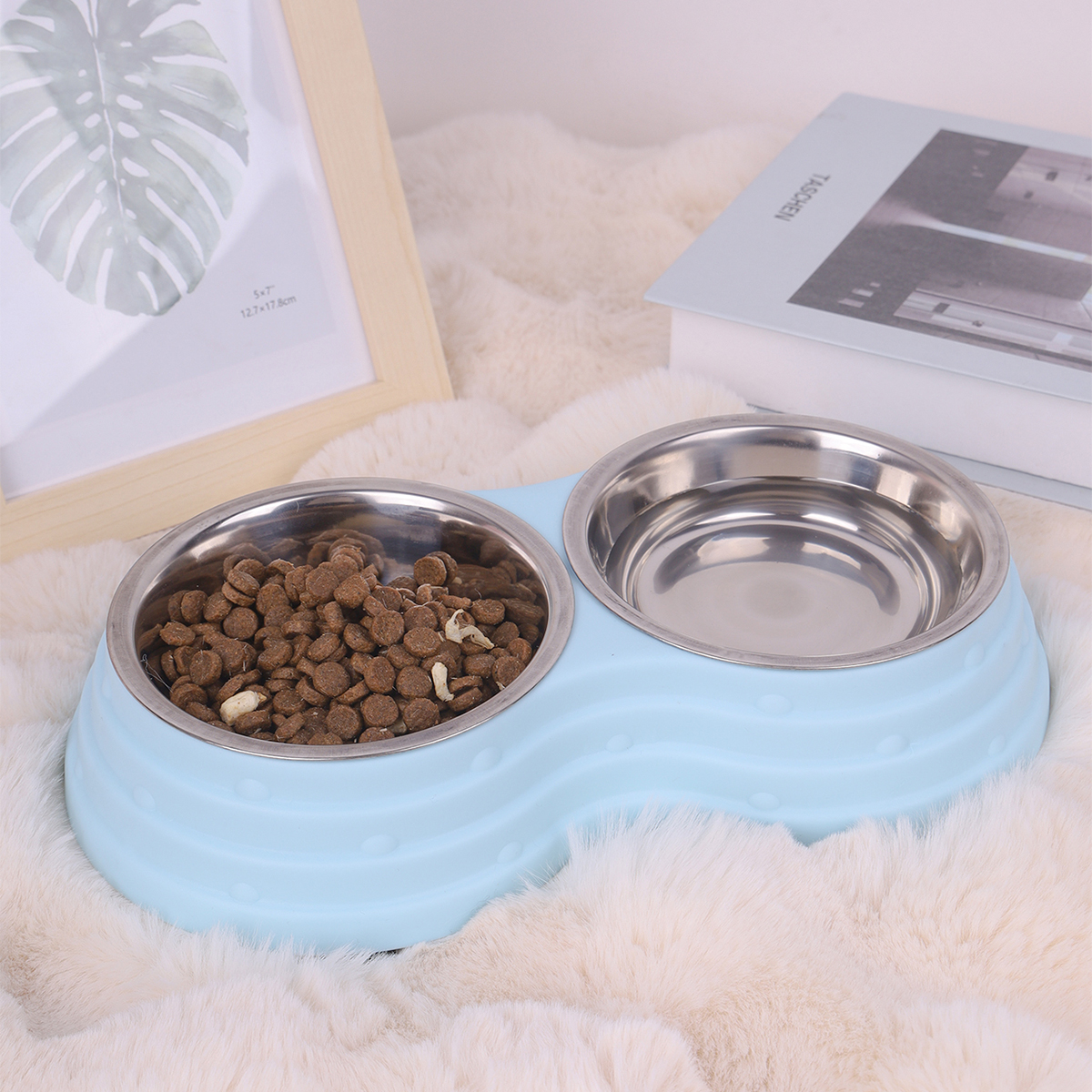 Cuenco de acero inoxidable para mascotas, adecuado para perros pequeños, perros medianos y perros grandes, 1 ud.