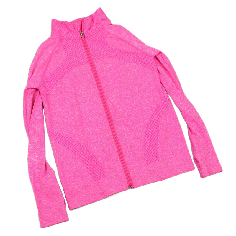 Vrouwen Sport Jas Rits Yoga Coat Sneldrogende Duim Gat Fitness Running Sportwear Gym Workout Tops Meisje Elastische Jogging Jassen