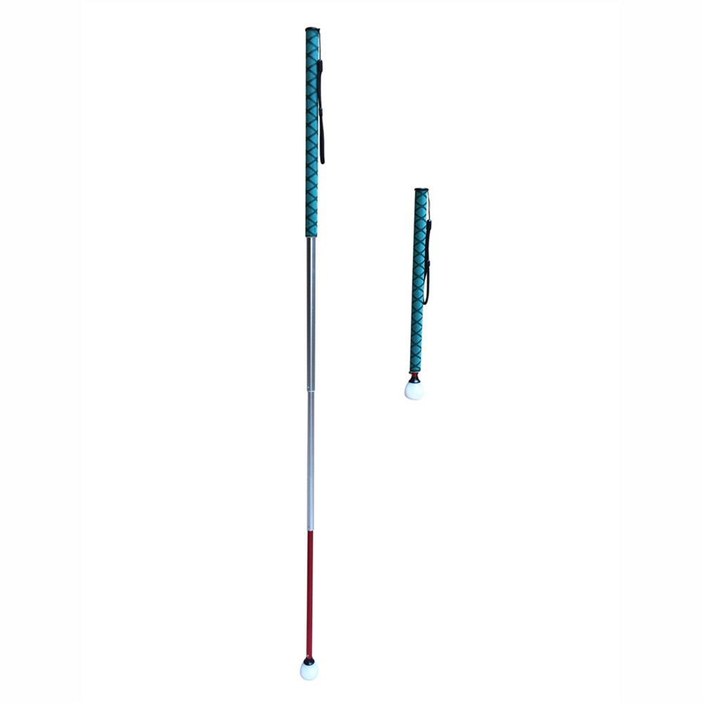 Aluminum Telescopic Blind Cane with Rolling Tip 39cm-123cm (15.4 inch-48.4 inch), with 2 Tips: Green