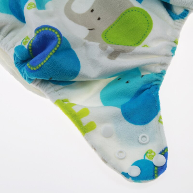 PORORO brand super soft baby cloth diaper nappy, minky PUL printed all in one size AIO baby nappies with bamboo insert