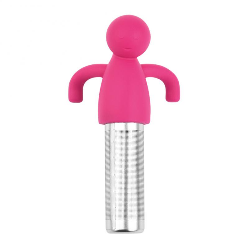 Stainless Steel Tea Maker Filter Food Grade Silica Gel Tea Maker Villain Tea Leakage Two Handed Tea Separated Vertical Tea Maker: D