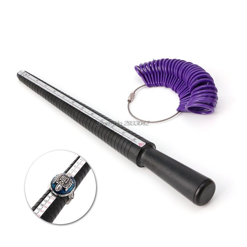 Professionele Sieraden Gereedschap Ring Doorn Stok Vinger Gauge Ring Sizer Meten Uk/Us Maat Voor Sieraden Size tool: Set