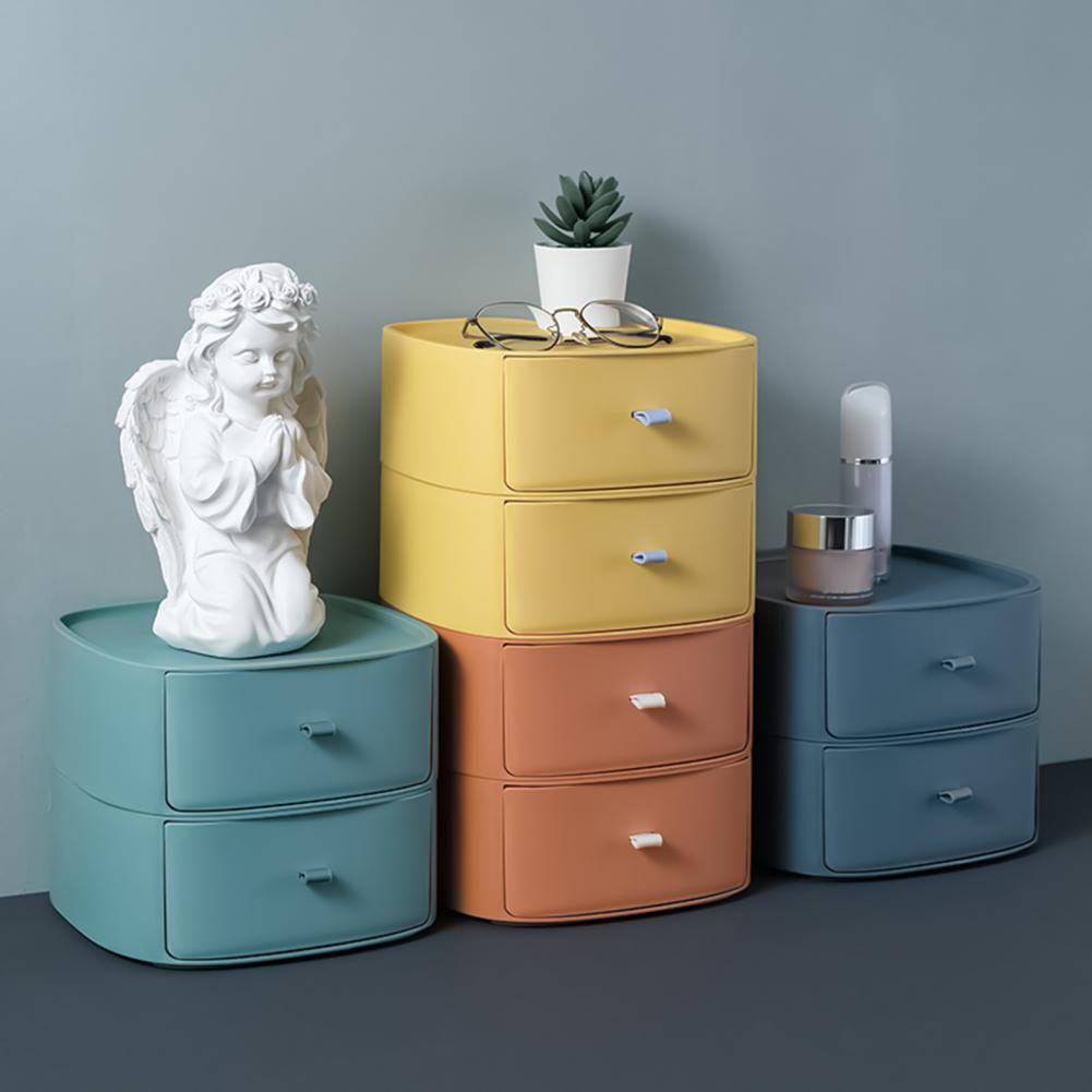 Organizer Boxes Useful Stackable Desktop Storage Boxes PP Cosmetic Drawers