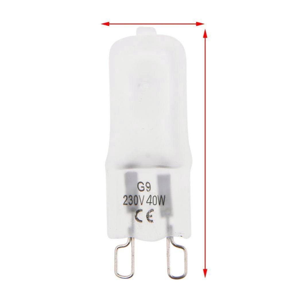 10 stück warme weiß matt G9 2800K-3000K Halogen lampe über Lebensdauer stunden 40w 50,000 F7K6