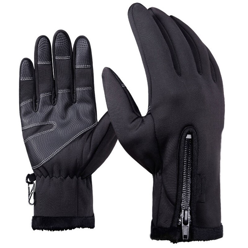 Touchscreen winddichte outdoor sport handschoenen voor mannen en vrouwen inter windstopper waterdichte rits handschoenen