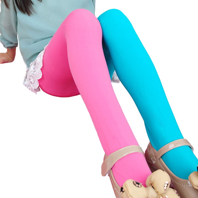 printemps et automne fille couleur bébé velours Ballet collants enfants deux couleurs couture Leggings AB chaussettes enfants danse collants