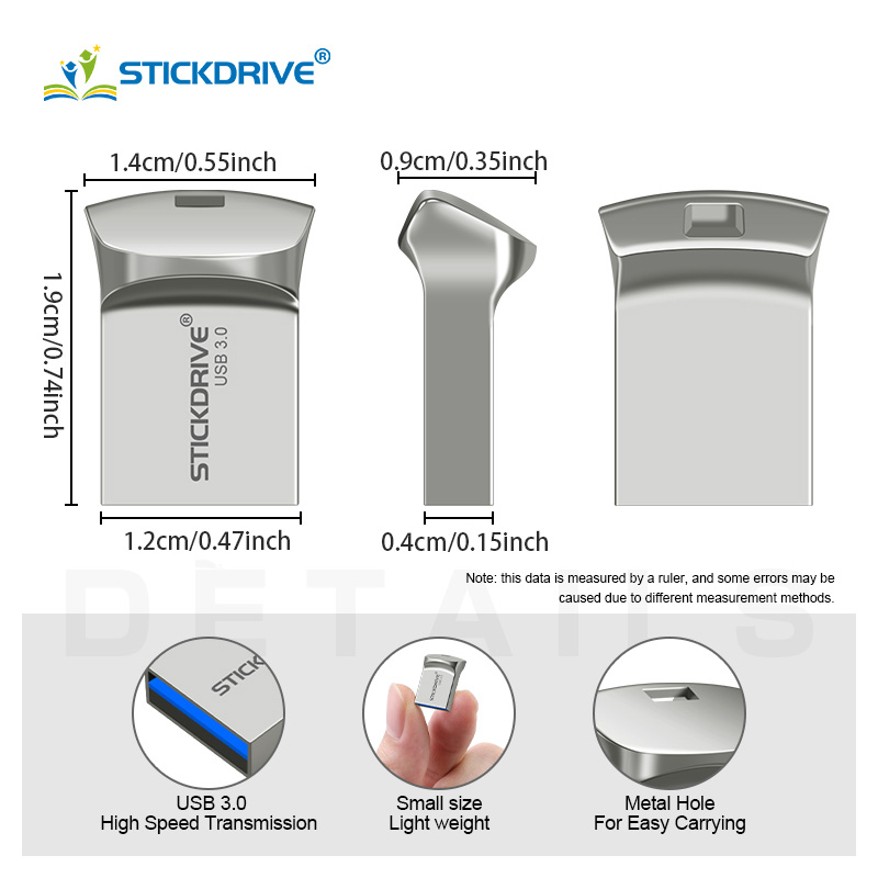 USB Flash Drive 3.0 16GB Pen Drive 64gb 32gb Metal Mini Memory Stick High Speed 128GB Flash U Disk Storage Devices