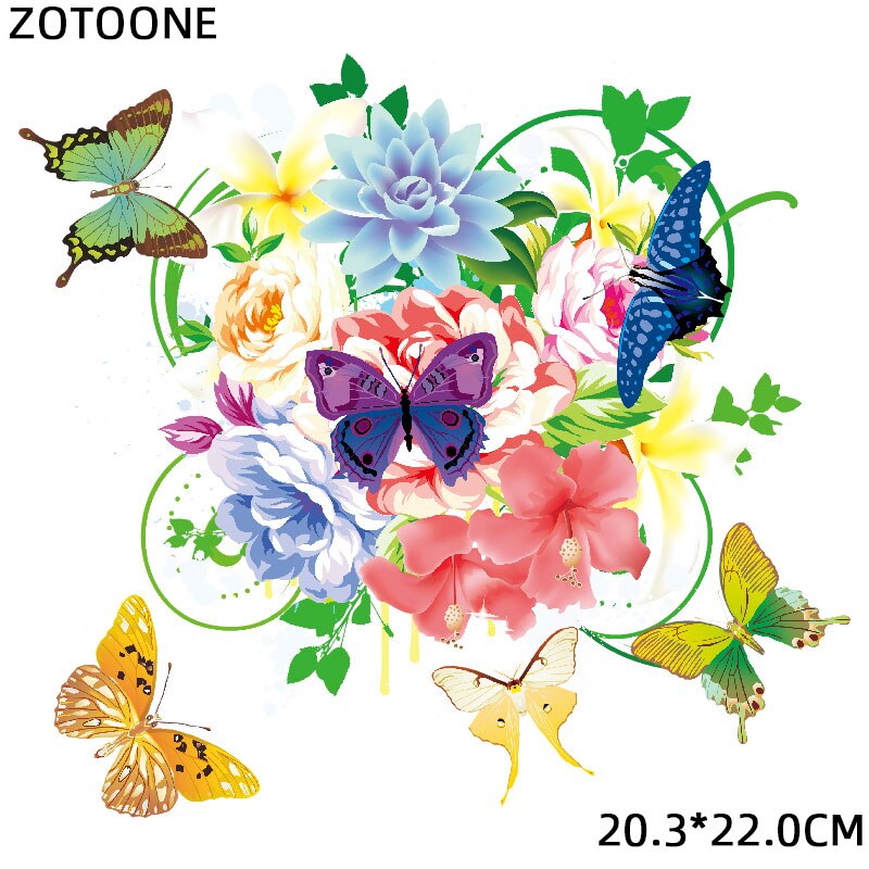 Vlinder Dier Patch Bloem Ijzer Op Patches Voor Kleding Sticker Voor Kleding T-shirt Heat Transfers Toepassingen Diy Applicaties: BZT0121